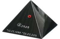 Pyramidenurne in Schwarz-Glänzend gs-28L-23-konan1