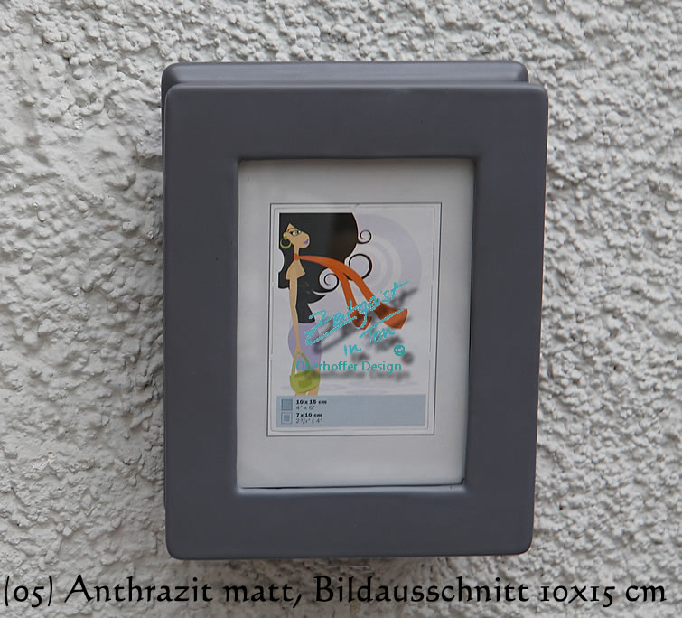 Tierurne-Bildrahmen-10x15-Anthrazit-matt